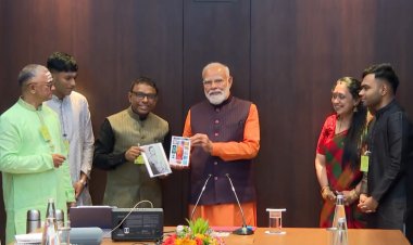 तमिलनाडु: प्रधानमंत्री नरेन्‍द्र मोदी ने संगीतकार रमेश विनायकम और उनके परिजनों से मुलाकात की