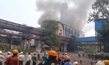 Bhilai Plant Fire: भिलाई स्टील प्लांट में लगी भीषण आग, 5 लोग घायल, एक कर्मचारी के पैर में फ्रैक्चर