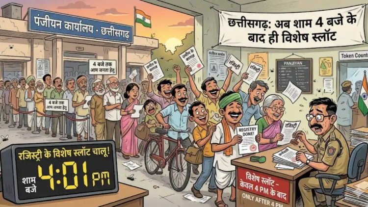 पंजीयन कार्यालयों में अपॉइंटमेंट समय बदला, छत्तीसगढ़ में अब शाम चार बजे के बाद ही मिलेंगे रजिस्ट्री के लिए विशेष स्लॉट